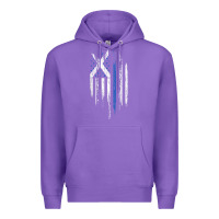 Purple Scottish American Flag Combo Scotland USA Saltire Gift Premium Hoodie - trangStudio