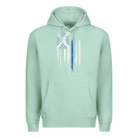 Seafoam Scottish American Flag Combo Scotland USA Saltire Gift Premium Hoodie - trangStudio