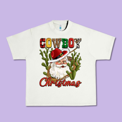Cowboy Christmas Western Cactus Urban Heavy Tee Designed By Cowgirlartshop