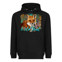 Black wild soul fox with dream catcher Heavyweight Hoodie - BarkalooDesign