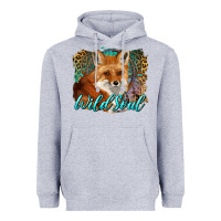 Heather Grey wild soul fox with dream catcher Heavyweight Hoodie - BarkalooDesign