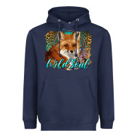 Navy wild soul fox with dream catcher Heavyweight Hoodie - BarkalooDesign