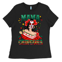 Black Mama Chingona Skull Ladies Tee - texasbilliewilder
