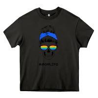 Asphalt Blue Glitter Rainbow Mom Skull Heavy Core Tee - Bettercallsaul