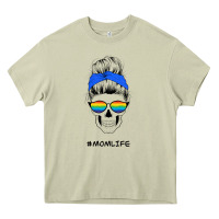 Mossy Blue Glitter Rainbow Mom Skull Heavy Core Tee - Bettercallsaul