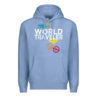Colony Blue world traveler passport stamp gift shirt for men and women t shirt Premium Hoodie - trangStudio