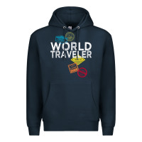 Navy world traveler passport stamp gift shirt for men and women t shirt Premium Hoodie - trangStudio