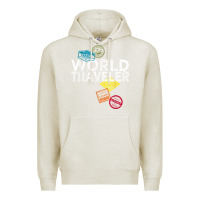 Oatmeal Heather world traveler passport stamp gift shirt for men and women t shirt Premium Hoodie - trangStudio