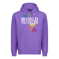Purple world traveler passport stamp gift shirt for men and women t shirt Premium Hoodie - trangStudio