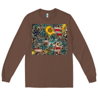 Chestnut America Flag Leopard Gemstone Sunflower Long Sleeve Tee - CowCowDesign
