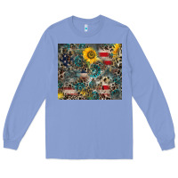 Colony Blue America Flag Leopard Gemstone Sunflower Long Sleeve Tee - CowCowDesign