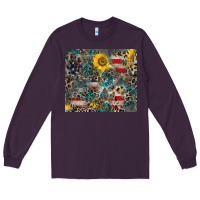 Plum America Flag Leopard Gemstone Sunflower Long Sleeve Tee - CowCowDesign