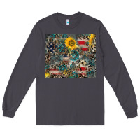 Smoke America Flag Leopard Gemstone Sunflower Long Sleeve Tee - CowCowDesign
