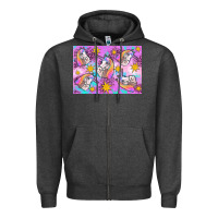 Charcoal Heather unicorn Zipper Hoodie - Artiststas