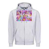 Heather Grey unicorn Zipper Hoodie - Artiststas