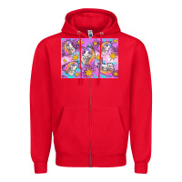 Red unicorn Zipper Hoodie - Artiststas