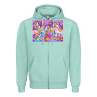 Seafoam unicorn Zipper Hoodie - Artiststas