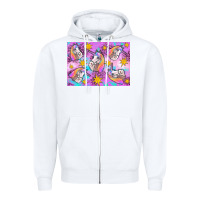 White unicorn Zipper Hoodie - Artiststas