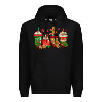 Black christmas cookies coffee Premium Hoodie - Jasminsmagicworld