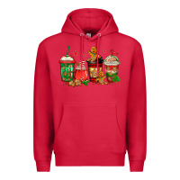 Cardinal christmas cookies coffee Premium Hoodie - Jasminsmagicworld