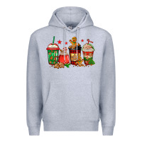 Heather Grey christmas cookies coffee Premium Hoodie - Jasminsmagicworld