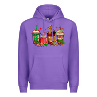 Purple christmas cookies coffee Premium Hoodie - Jasminsmagicworld