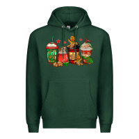 Sports Green christmas cookies coffee Premium Hoodie - Jasminsmagicworld