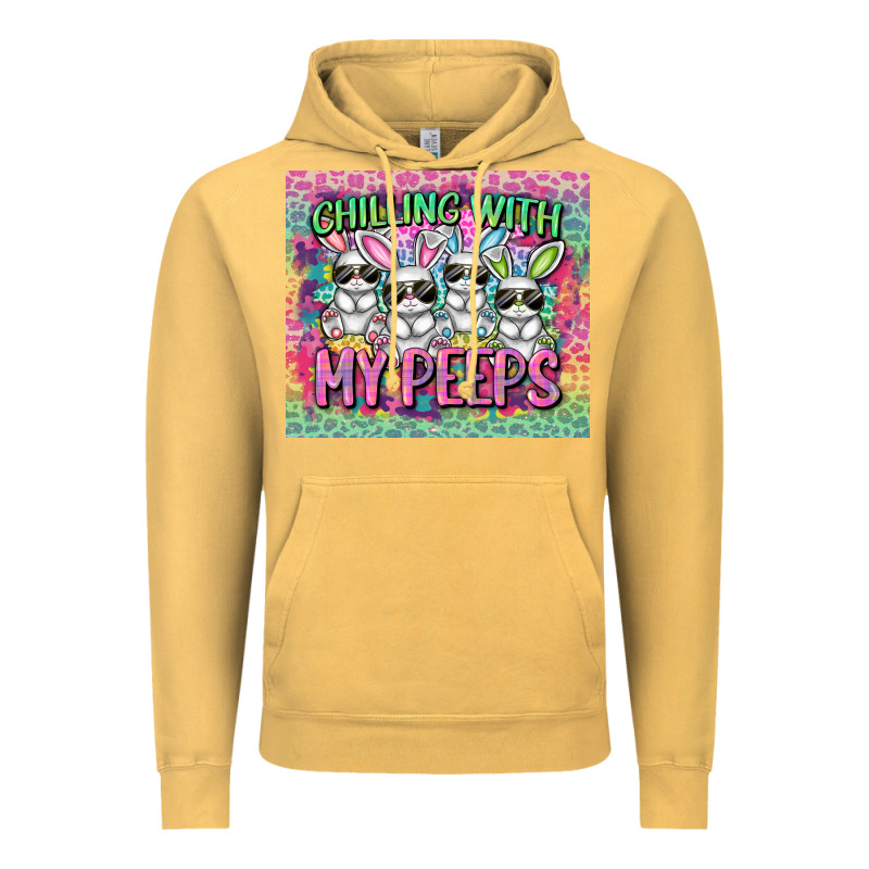 Easter Day Chilling With My Peeps Vintage Hoodie by CowGirlArtShop | Teevron