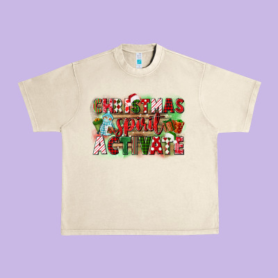 Christmas Spirit Activate Urban Heavy Tee Designed By Cowgirlartshop