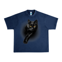 Navy Black Cat Yellow EyesCats Tee Shirt Gifts Urban Heavy Tee - trangStudio