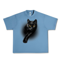 Pebble Blue Black Cat Yellow EyesCats Tee Shirt Gifts Urban Heavy Tee - trangStudio