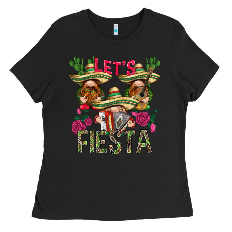 Let's Fiesta With Gnomes Ladies Tee by NancyCooperArtShop | Teevron