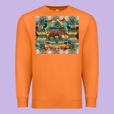 Bear Native Animal  Pelt  Tumbler Premium Sweatshirt Designed By Barkaloodesign