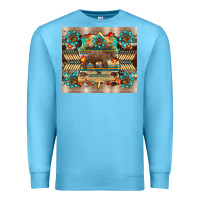 Ocean Blue bear native animal  pelt  tumbler Premium Sweatshirt - BarkalooDesign