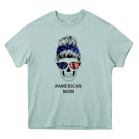 Arona American Stars, American Flag Patterned Mom Skull Heavy Core Tee - Bettercallsaul