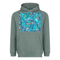 Sage humpback whale tumbler Heavyweight Hoodie - BarkalooDesign