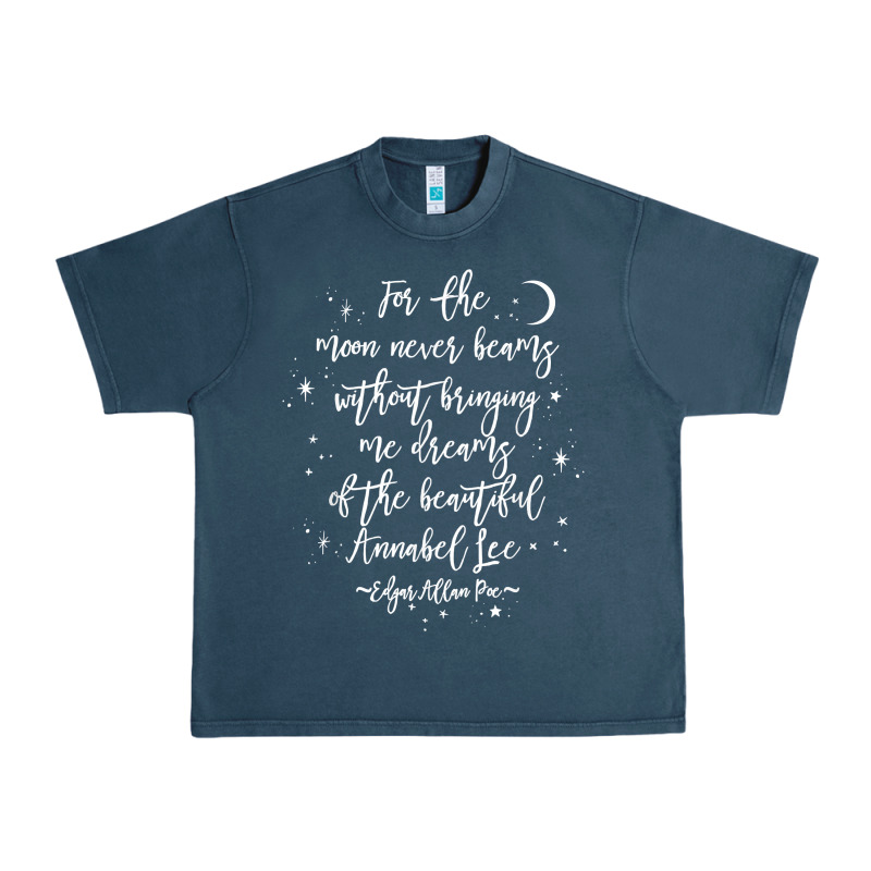 Edgar Allan Poe Literary Gift, Annabel Lee Quote Gothic Poet T Shirt Urban Heavy Tee by trangStudio | Teevron