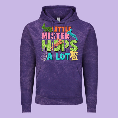 Little Mister Hops A Lot Easter Day Vintage Hoodie Designed By Cowgirlartshop