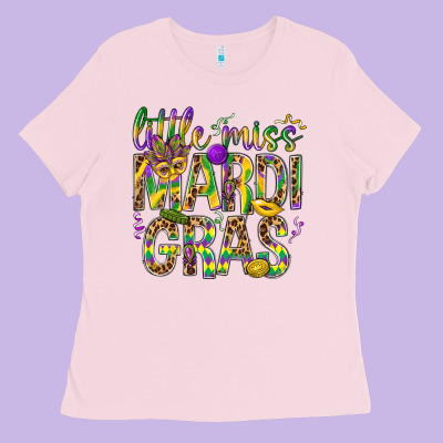 Little Miss Mardi Gras Ladies Tee Designed By Nancycooperartshop