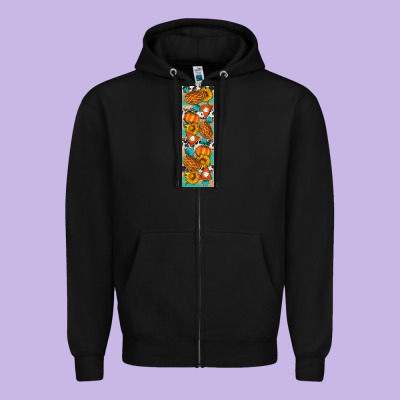 Fall Pie Zipper Hoodie Designed By Artiststas