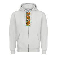 Dove Grey Fall Pie Zipper Hoodie - Artiststas