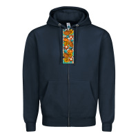 Navy Fall Pie Zipper Hoodie - Artiststas