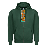 Sports Green Fall Pie Zipper Hoodie - Artiststas