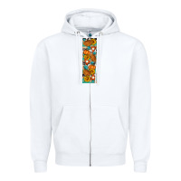 White Fall Pie Zipper Hoodie - Artiststas