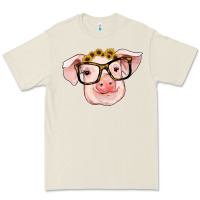 Sunflowers With Pig Premium Tee | Teevron