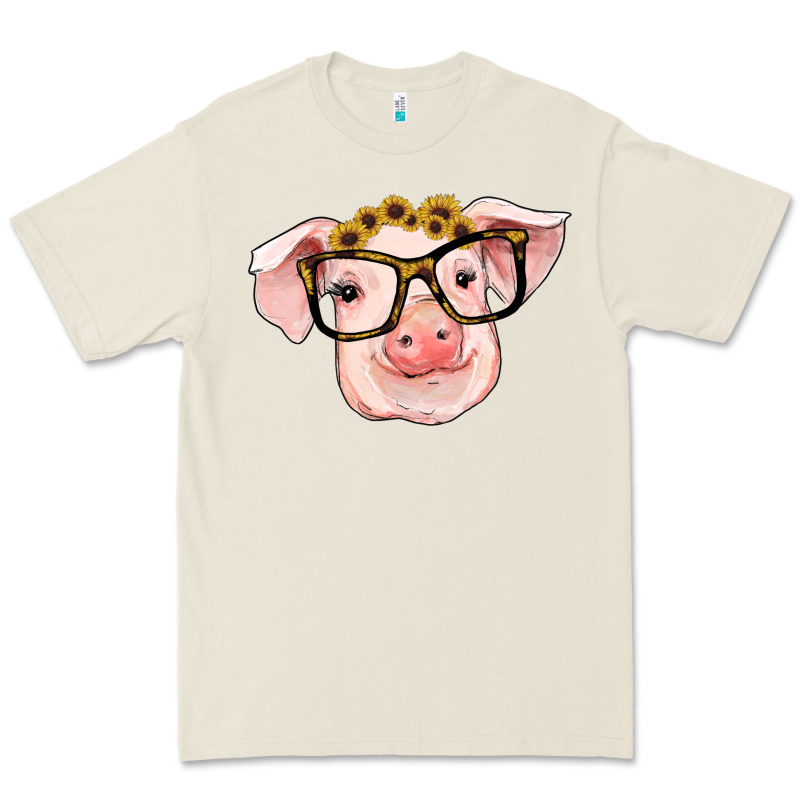 Sunflowers With Pig Premium Tee by RanaPortraitStore | Teevron