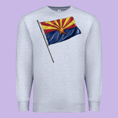 Arizona Flag Premium Sweatshirt Designed By Barkaloodesign
