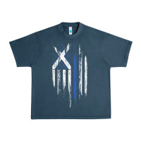 Midnight Navy Scottish American Flag Combo Scotland USA Saltire Gift Urban Heavy Tee - trangStudio