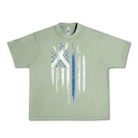 Oil Green Scottish American Flag Combo Scotland USA Saltire Gift Urban Heavy Tee - trangStudio