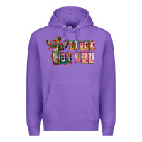 Purple Stuck on You Premium Hoodie - CowhideDigitalArt
